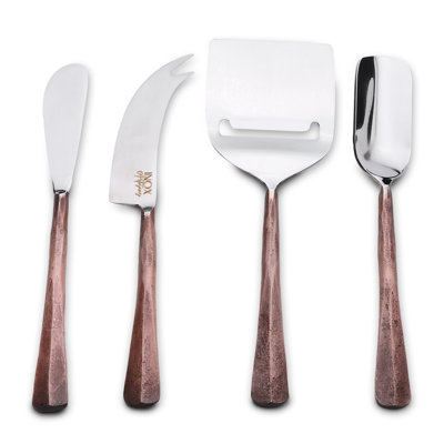 Fohoren 4 Piece Stainless Steel Cheese Serving Set