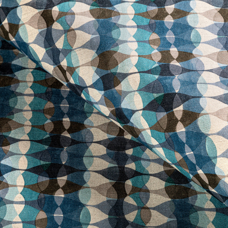 Rhapsody Overtone Print Fabric, Denim