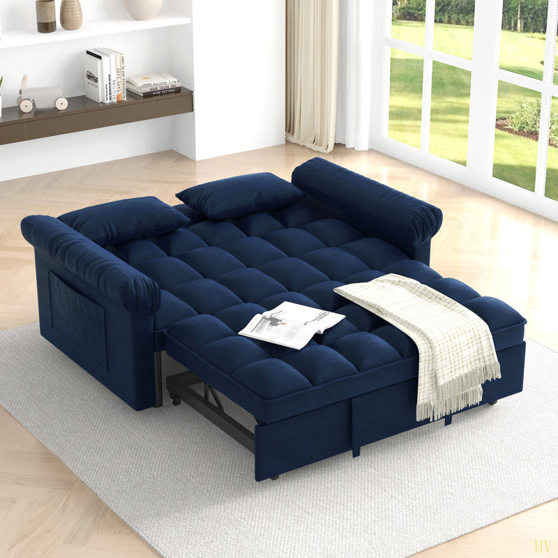 Canapé-lit avec lit escamotable Loveseats, Bleu