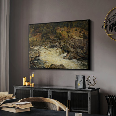 Mountain Stream, Hallingdal (Foss i Hallingdal), 1848-Hans Gude-Framed Gallery Wrapped Canvas