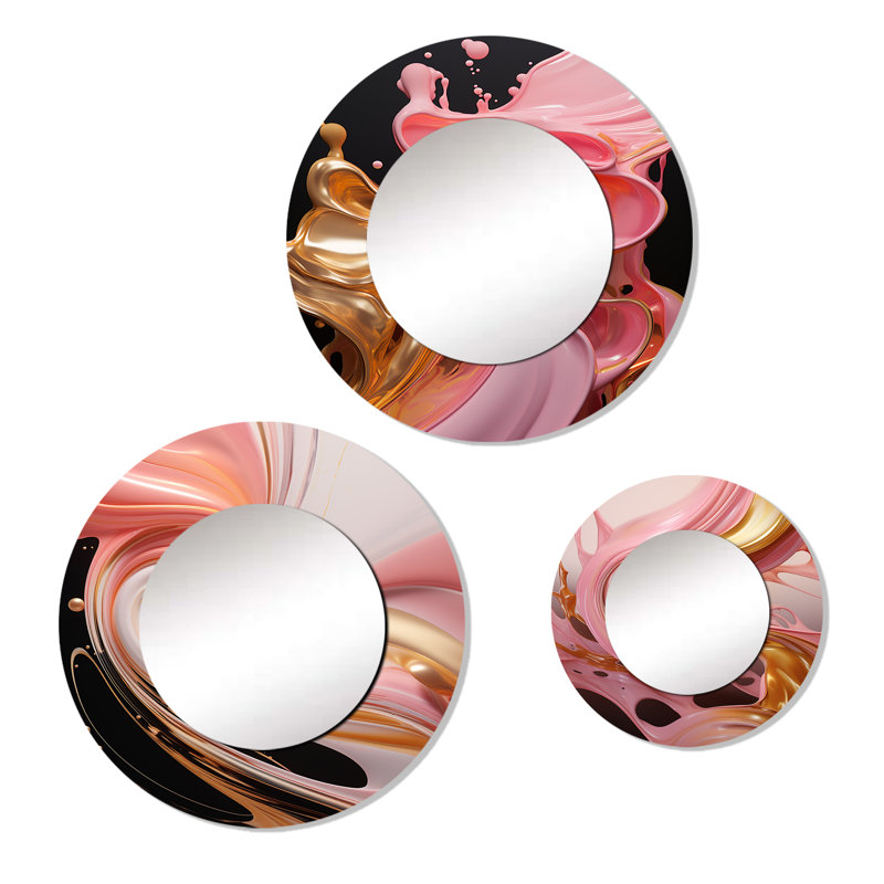 Ensemble de 3 miroirs en aluminium Elander