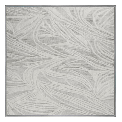 Tapis abstrait gris lavable à la machine