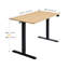 Bureau électrique électrique, 24 po x 48 po, couleur ambre et graphite, surface monobloc de 1 po d'épaisseur, espace de travail ergonomique, bureau à faible bruit, hauteur réglable, assemblage facile