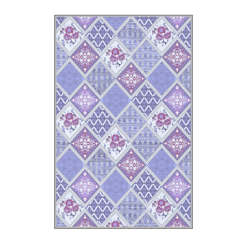 Tapis de couloir élégant (3,3 x 6,6 pi), 100% polyester, d'une hauteur de poils de 0,3 po | Antibactérien, PVC antidérapant dessous | Impression numérique 3D, lavable à la machine | Parfait pour les vestibules et les espaces de vie, durable et facile d'entretien