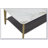 Modern Rectangular Coffee Table With Metal Frame For Living Room, Open Design And Durable Construction