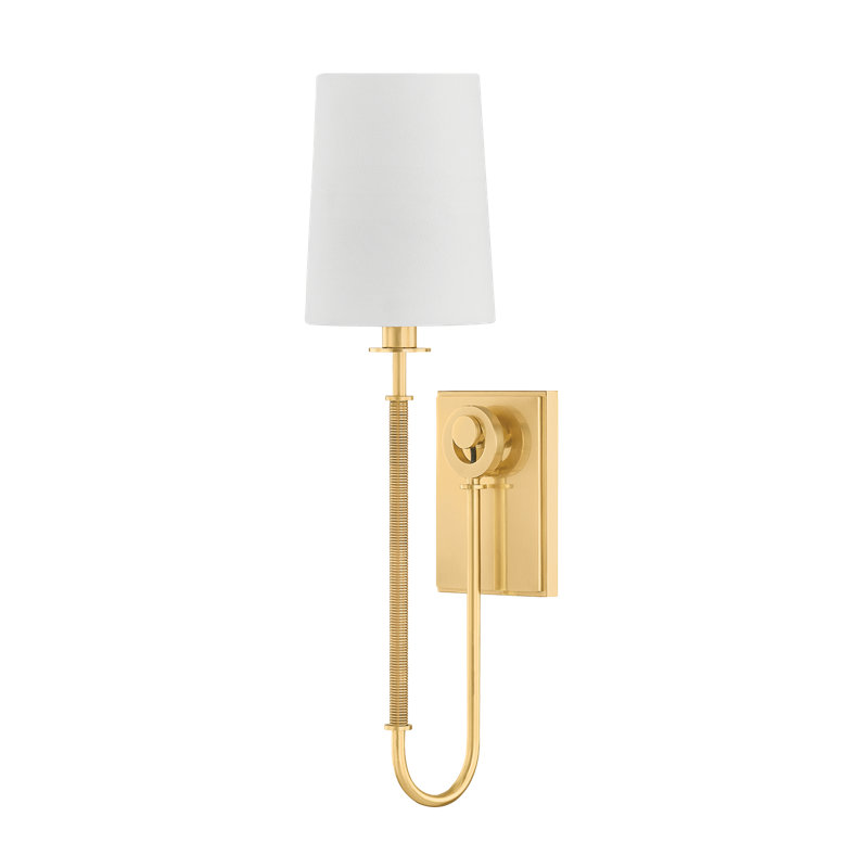Glenmont Wall Sconce in Aged Brass, Gold
