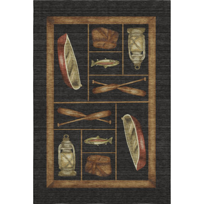 Premium Machine Washable Markhi AMF144 Midnight Rug