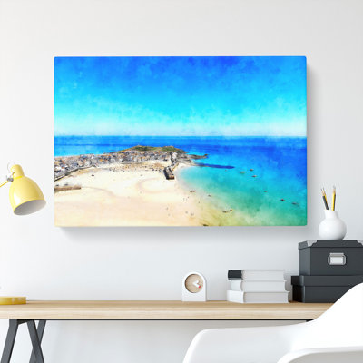 St Ives in Cornwall - Wrapped Canvas