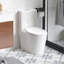 Toilette monobloc 1,1 / 1,6 GPF Tornado pour salle de bain, siphonic S-trap 12 po, cuvette allongée avec siège à fermeture douce, puissant double chasse CARTE 1000 g, siège de siège confortable ADA Hauteur 17 po