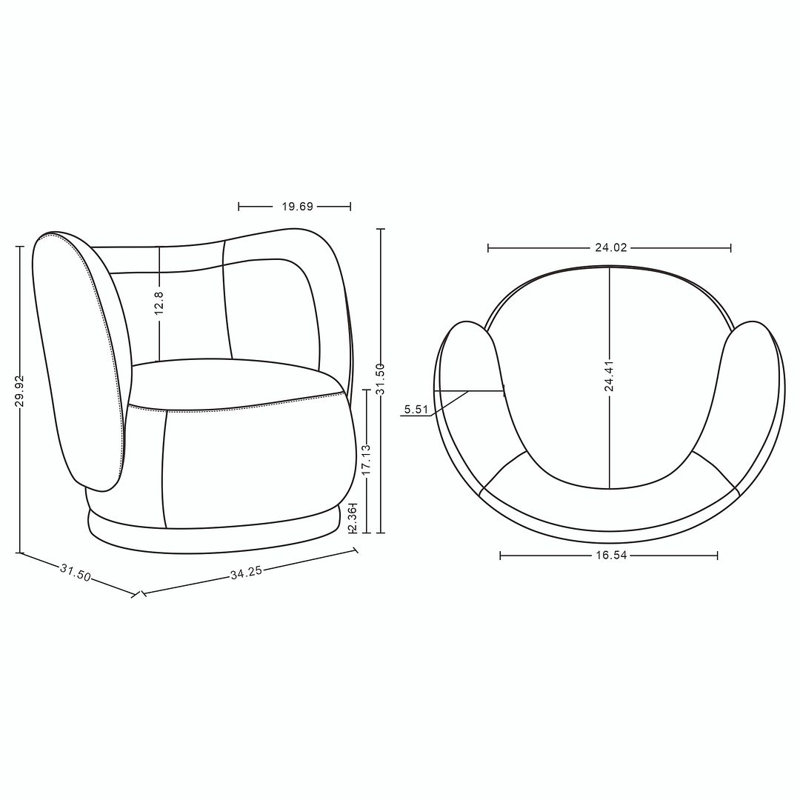 Siri 126.77'' Square Arm Sofa, Cream Linen