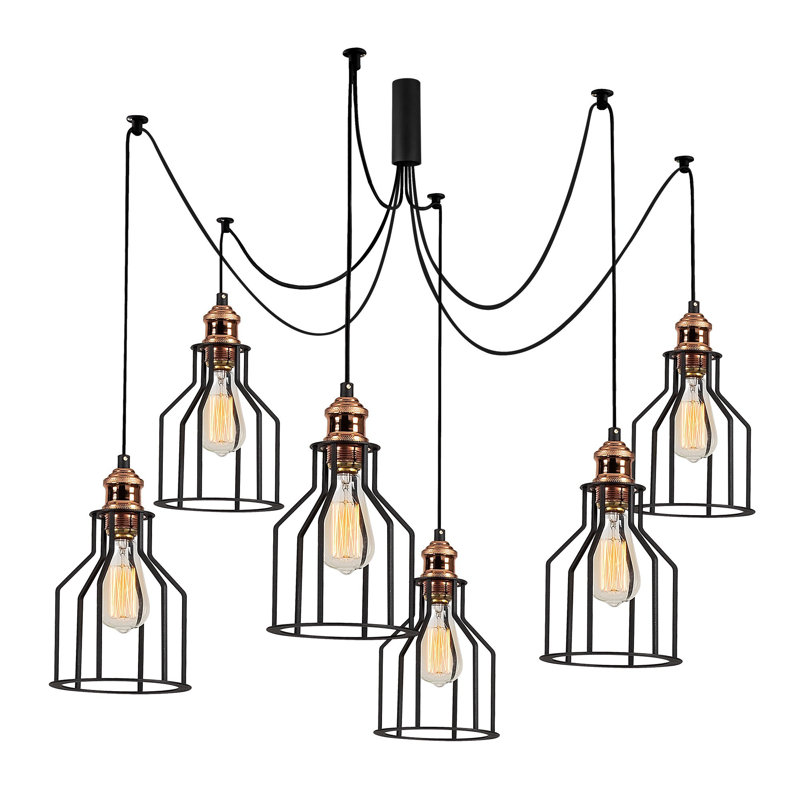 Luminaire suspendu géométrique à 6 lumières Downham