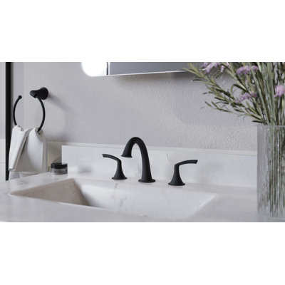 Elm Widespread Faucet with Push Pop Drain