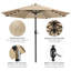 Parasol de marché 11 pi avec 32 lumières DEL 11 pi-1140890781