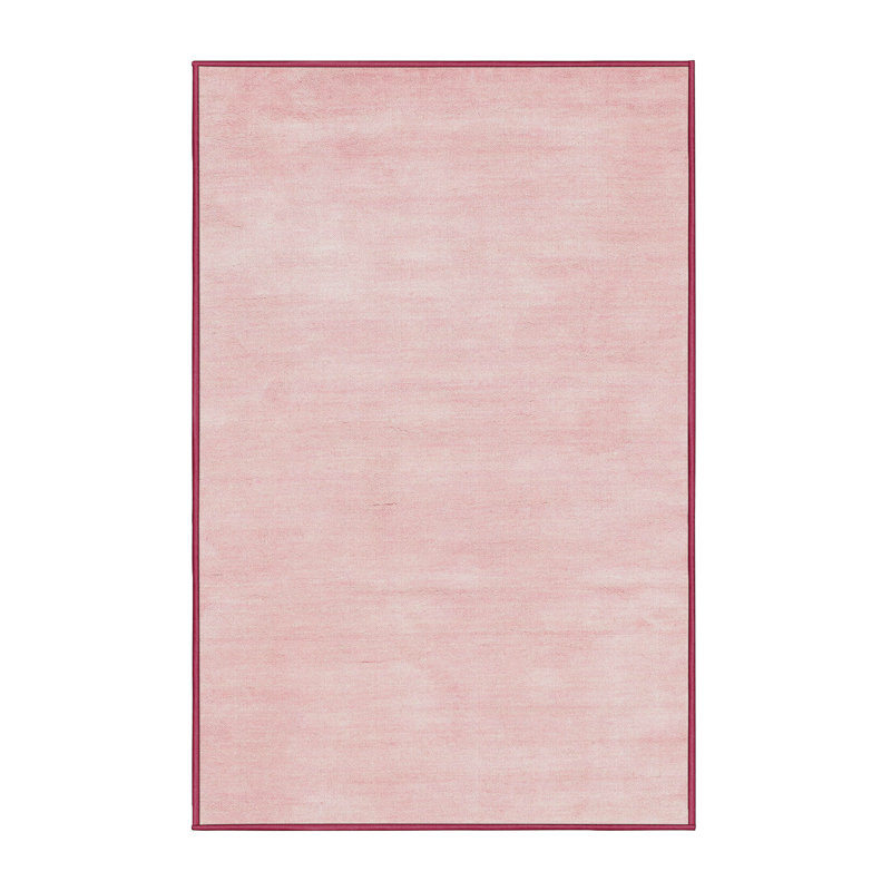 Tapis de zone rose contemporaine, Rectangle 3 pi x 5 pi