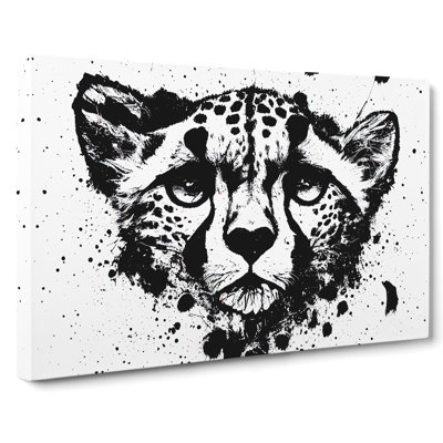 Painted Cheetah Vol.1 Abstract - Wrapped Canvas