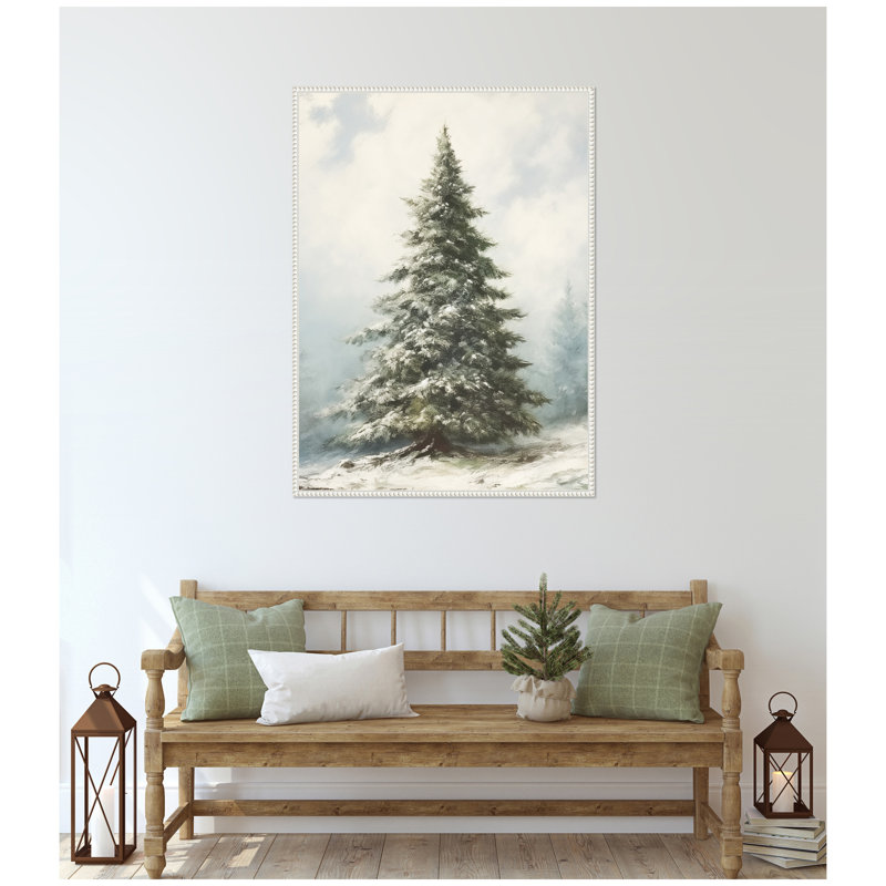 Reproduction d'art sur toile encadrée enneigée par The Creative Bunch Studio