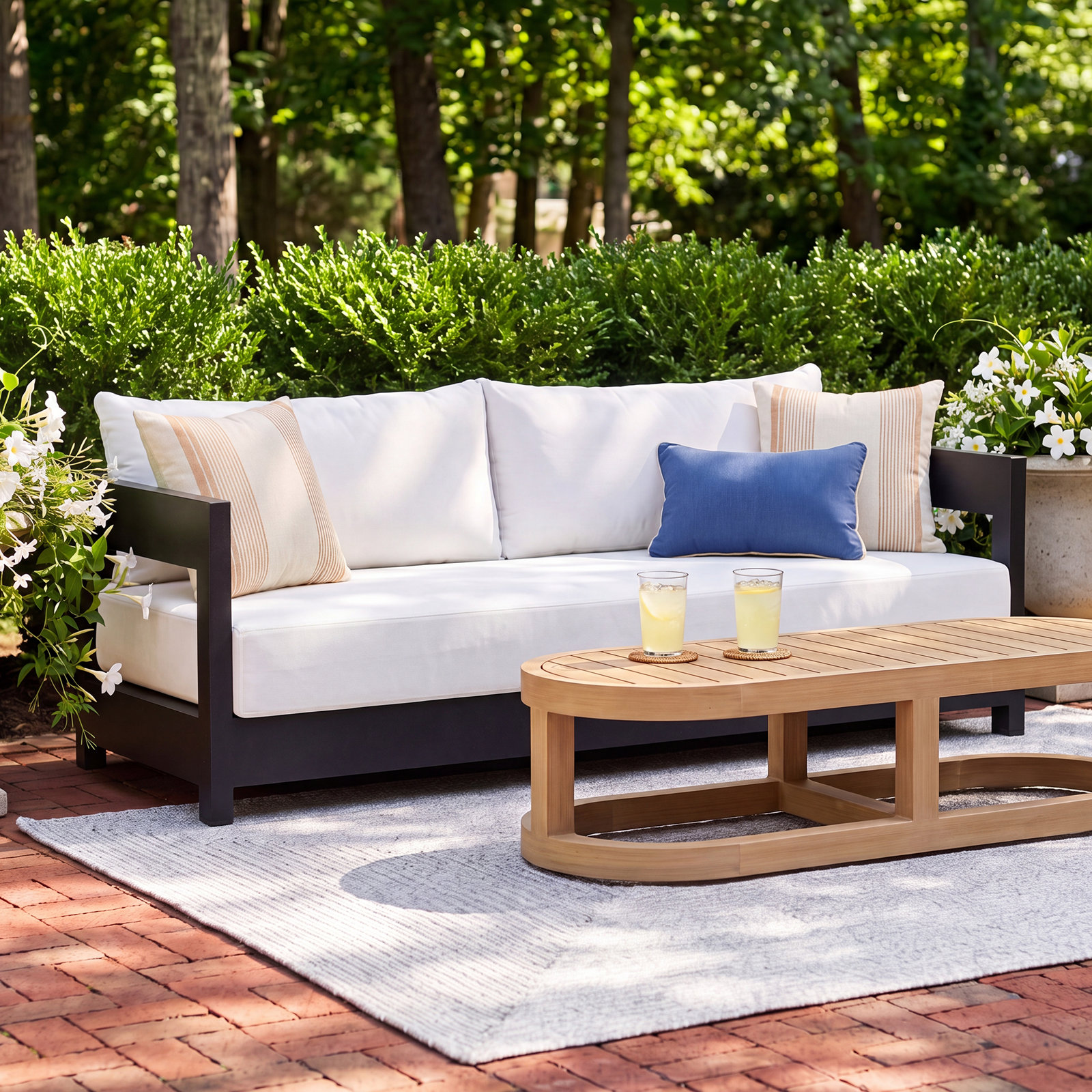 Everlee 80" Sunbrella® Patio Sofa, White