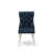 Denison Parson Chairs - Button Tufted Nailhead Navy Blue Polyester Fabric Padded Dining Chairs, Set of 2, Linen White-1233070014