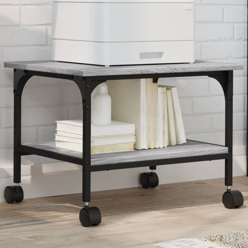 38cm H x 50cm W Printer Stand, Grey Sonoma