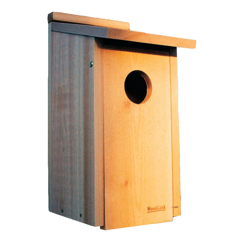 20-Inch Tan Cedar Owl and Kestrel Nesting Box