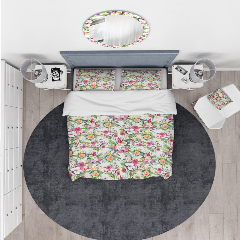 Ensemble de housse de couette traditionnelle, Housse de couette très grand + 2 taies décoratives