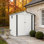 Remise de rangement en métal 6X3,6Ft blanc avec fenêtre, porte verrouillable pour le jardin / patio