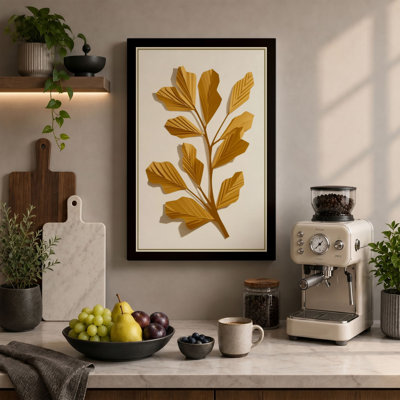 Gilded Branch Botanical - Wrapped Canvas