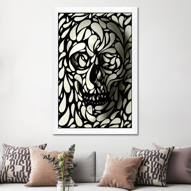 Print on Canvas, 66.04 cm H x 45.72 cm W, White Framed