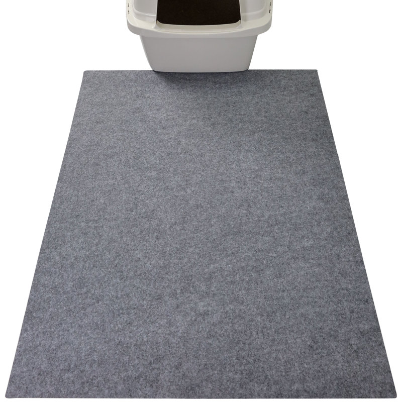 XL Original Cat Litter Mat, Contains Mess from Box, Protects Floors, Urine-Proof, Machine Washable, Soft on Kitty Paws, Absorbent, Waterproof (29”x36”) (Light Grey) (USA Made)
