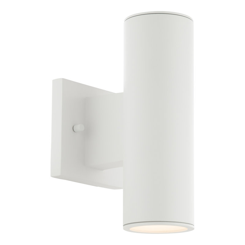 Applique murale d’extérieur à del pour l’extérieur 1,8 po h Whitmire, Blanc, 12 pouces - lumière vers le haut et vers le bas