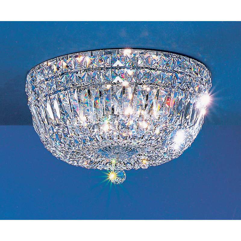 Empress Crystal Semi Flush Mount, Crystalique-Plus, 8" H x 14" W x 14" D