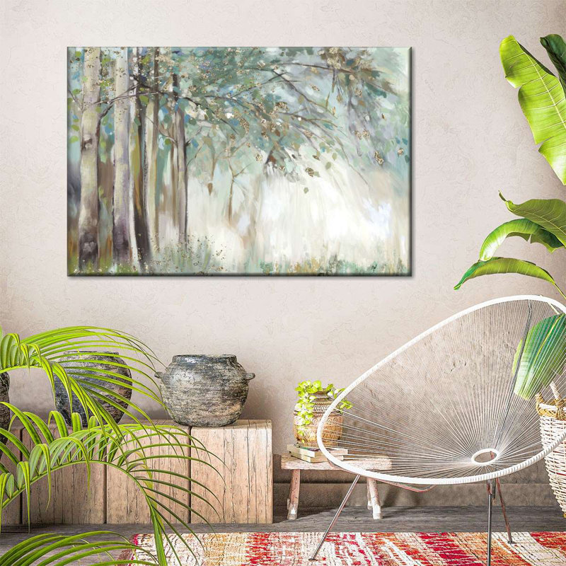 " Silver Leaves ", 20" H x 30" W x 1.25" D