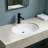 Topcraft White Ceramic Oval Undermount Bathroom Sink