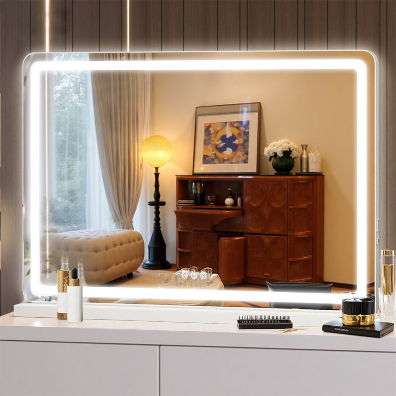 Vanity Mirror With Lights, Led Makeup Mirror, Lighted Makeup Mirror With Dimmable Lights, Smart Touch ,USB Charging Port