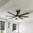 72.7'' 6-Speed Ceiling Fan With Adjustable LED Light Kit And Remote Control