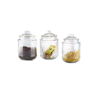 Rosalind Wheeler 78Oz Glass Food Storage Jars With Airtight Clamp Lids, 3  Pack Large Kitchen Canisters For Flour, Cereal, Coffee, Pasta And Canning,  Square Mason Jars With 8 Chalkboard Labels