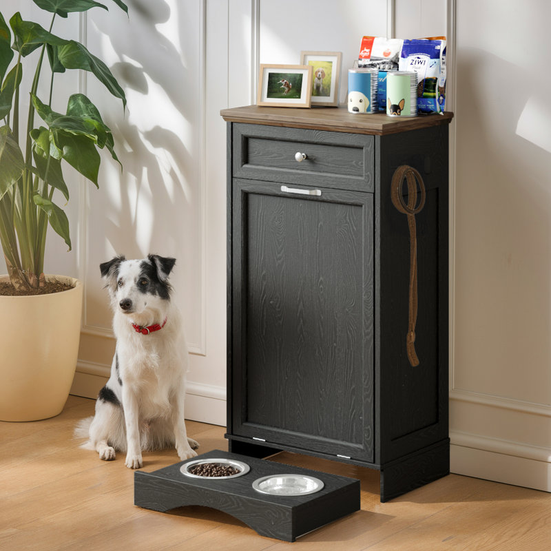 Station d'alimentation pour chien 13 gallons, Noir
