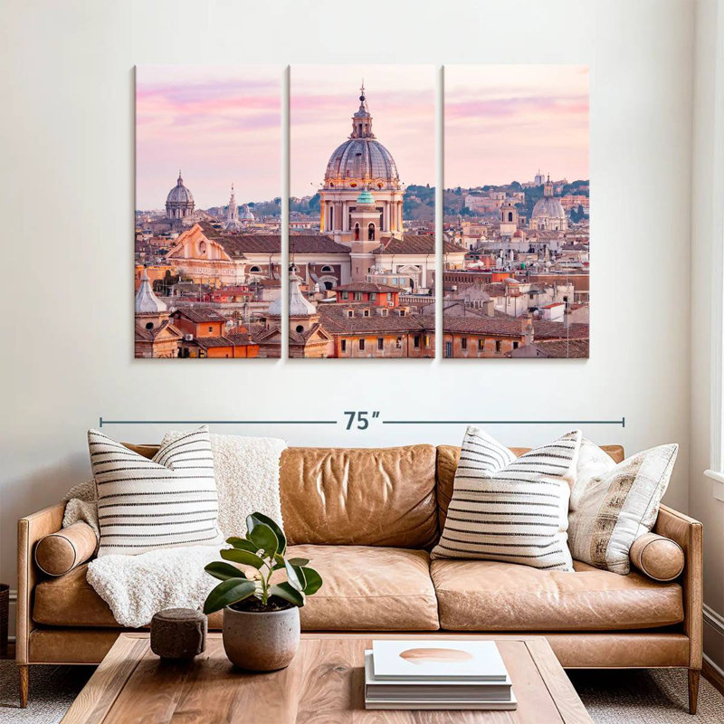 Sebbie Rome, coucher de soleil, paysage, H 42 po x l 65 po