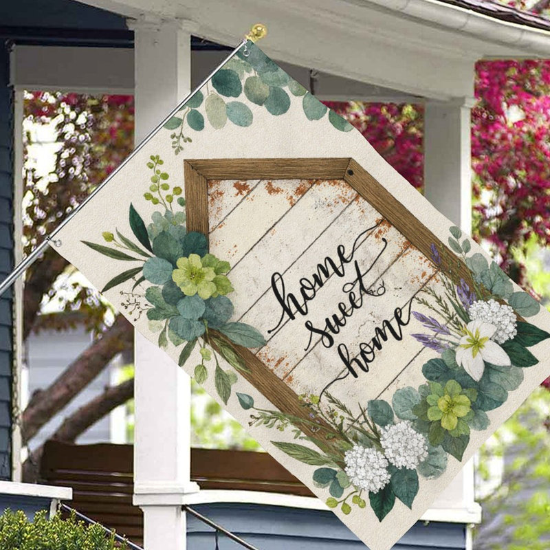Drapeau Home Sweet Home, 35 x 24 pouces, pour la décoration intérieure