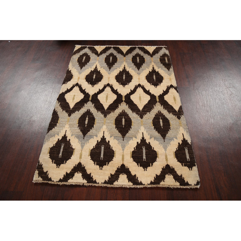 One-of-a-Kind 3'1" X 4'10" New Age Wool Area Rug in