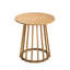 Table de salle à manger d'extérieur ronde en bois d'acacia, table bistro ronde, finition teck