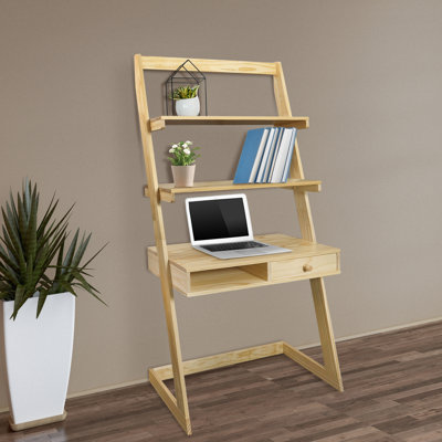 Bureau autoportant en bois massif Burrier