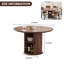 Table de salle à manger compacte avec rangement intelligent, finition en bois naturel MDF