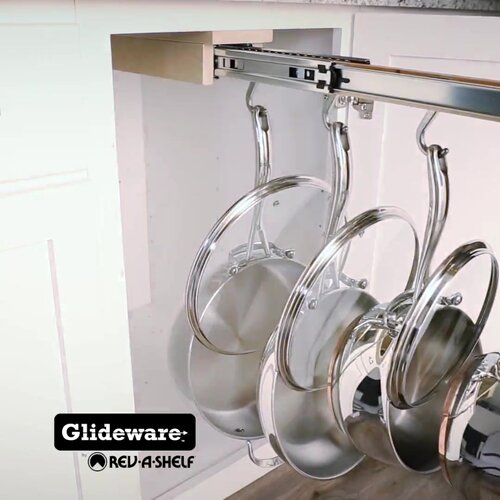 Glideware - GLD-W22-SC-7 - Kitchen Pot and Pan Organizer with Ball Bearing Slide System