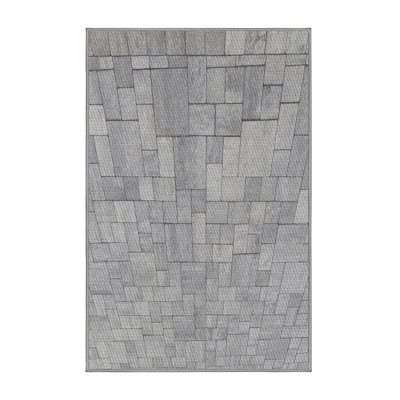 Tapis géométrique gris