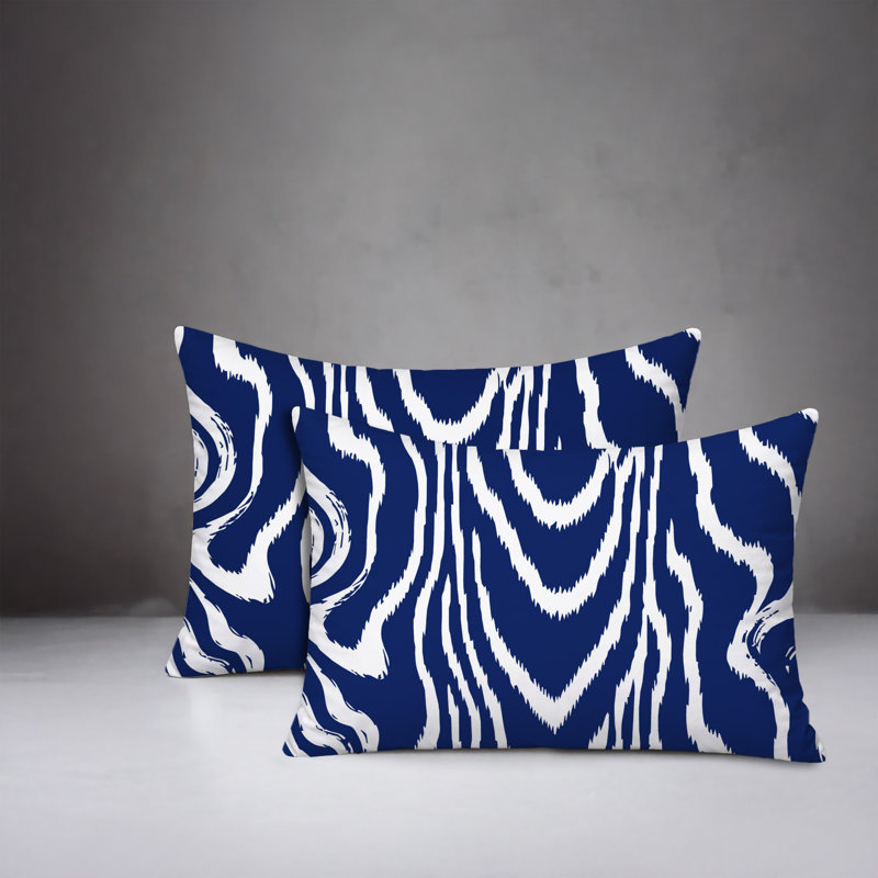 Oreiller réversible intérieur / extérieur Meli, 20x14, Blue