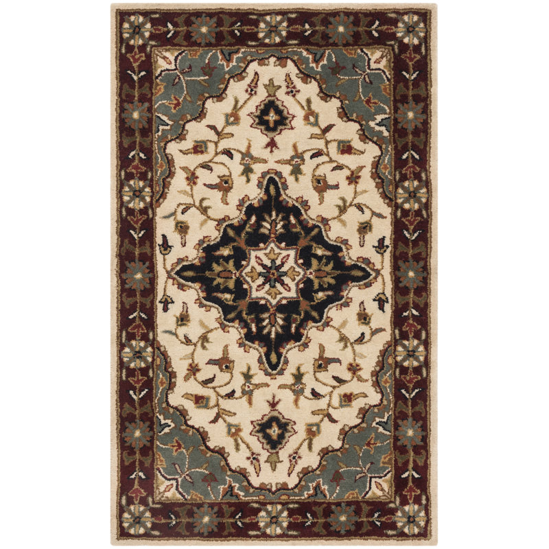 Balthrop Hand Tufted Wool Oriental Rug, Rectangle 2' x 3'