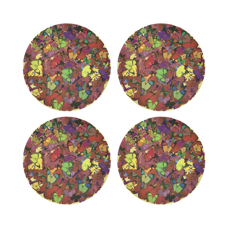 Mariposa Pebble 16" Vinyl Placemat, Orange