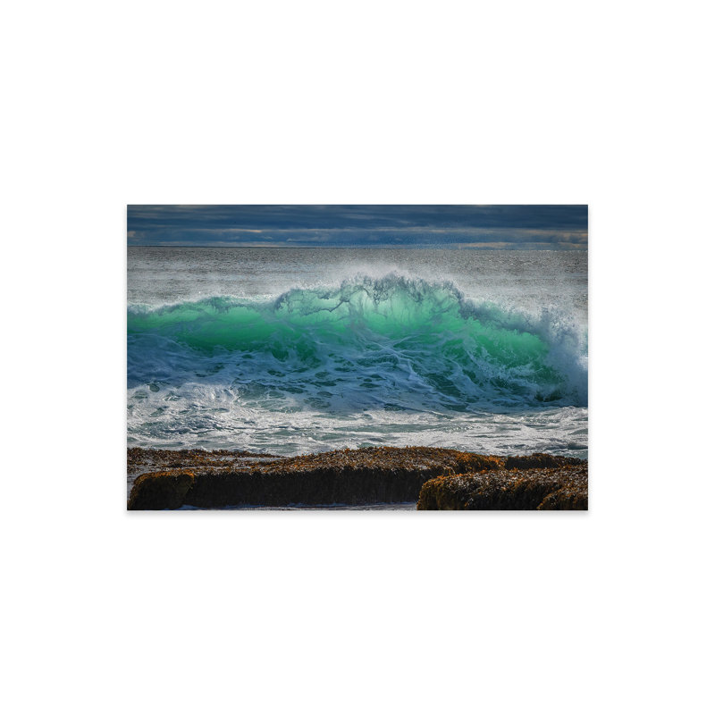 Impression rétro-éclairée verte sur verre acrylique