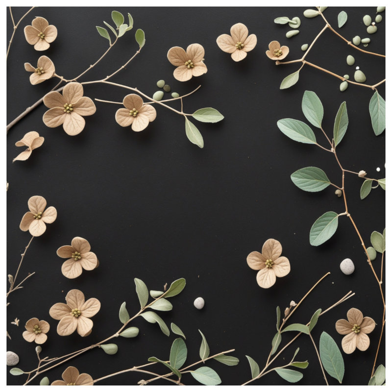 Rideau de douche floral - décor de salle de bain nature minimaliste, 70in W x 84in H